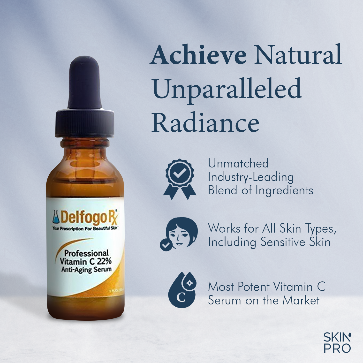 Delfogo Rx Professional Vitamin C 22% Anti-Aging Serum